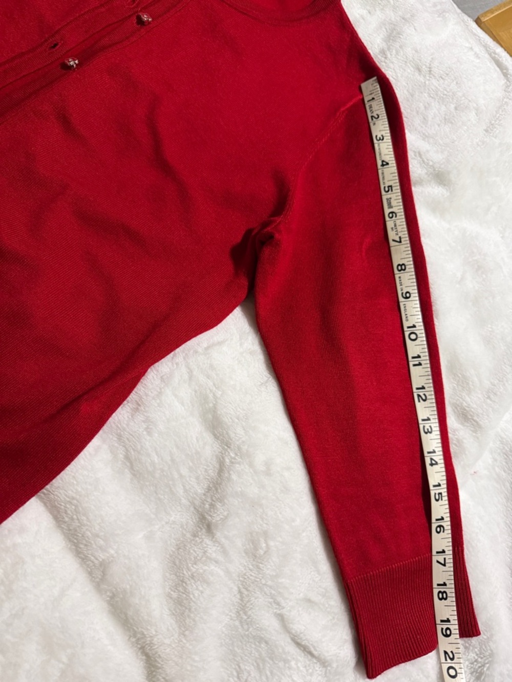 Melissa Paige Red Women's Cardigan Sweater - Picture 3 of 6